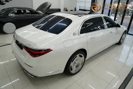 분당 벤츠 S580, 블랙 & 화이트 럭셔리 투톤 컬러 PPF 시공 (#전체랩핑 #부분랩핑 #코치라인 #판교) / 성남시 수정구 시흥동