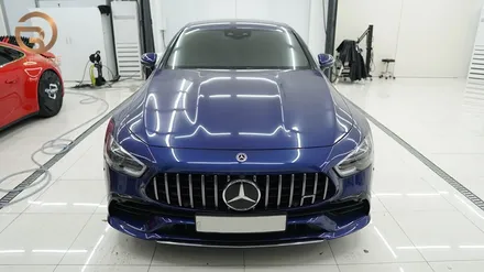 (분당 랩핑) 벤츠 AMG GT4 사틴블랙 전체 랩핑 / 성남,판교,분당.강남