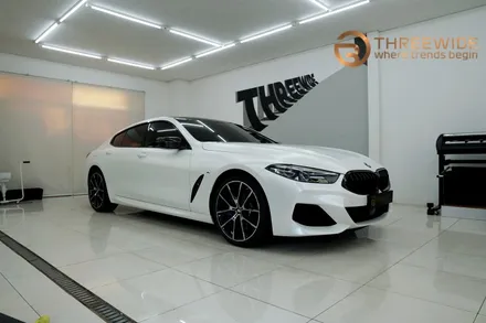 BMW 840D 그란쿠페 사틴 펄화이트 랩핑 / 성남,판교,분당.강남