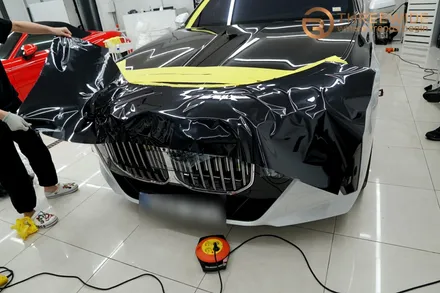분당 BMW i7, 상단 투톤 고광택 투톤 랩핑 시공기 (#전체 #부분 #마이바흐룩 #판교 #코치라인) / 성남시 수정구 시흥동