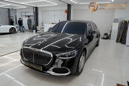 벤츠 마이바흐 S580, 도색처럼 깔끔한 투톤 랩핑 시공! (#듀오톤 #실버블랙 #분당 #판교) / 성남시 수정구 시흥동