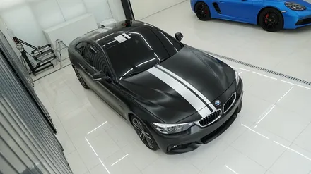 (분당 랩핑 ppf) bmw 420i 사틴블랙 전체랩핑 / 성남시 수정구 시흥동