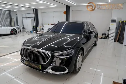 벤츠 마이바흐 S580, 도색처럼 깔끔한 투톤 랩핑 시공! (#듀오톤 #실버블랙 #분당 #판교) / 성남시 수정구 시흥동