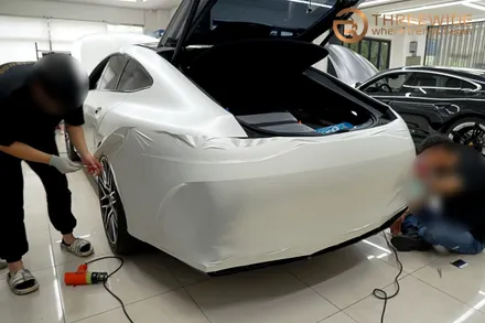 벤츠 GT63, 내 차를 완전히 다르게 만드는 방법!? (#전체랩핑 #사틴펄화이트 #3M #분당 #판교) / 성남시 수정구 시흥동