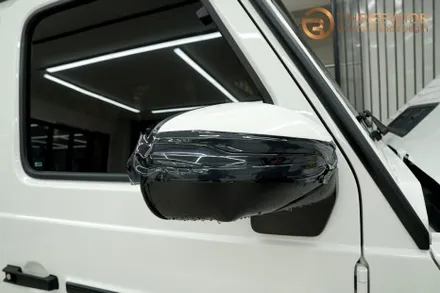 벤츠 G63 AMG, 화이트 컬러에게 가장 필요한 패키지 (#나이트패키지 #라이트필름 #크롬죽이기 #분당랩핑 #판교랩핑) / 성남시 수정구 시흥동