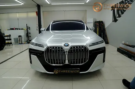 BMW i7(740) 투톤 랩핑, 은은한 순정 느낌 그대로 (#듀오톤 #메탈릭실버 #분당 #판교) / 성남시 수정구 시흥동