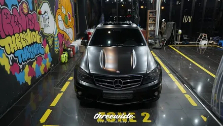 벤츠 c63 amg [사틴 블랙 전체랩핑] / 성남시 수정구 시흥동
