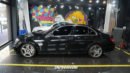 벤츠 c63 amg [사틴 블랙 전체랩핑] / 성남시 수정구 시흥동