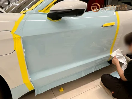포르쉐 타이칸 4S, 여름과 같은 청량한 컬러! 스카이 민트 하이글로시 전체 랩핑 (#국내1대 #분당 #판교) / 성남시 수정구 시흥동