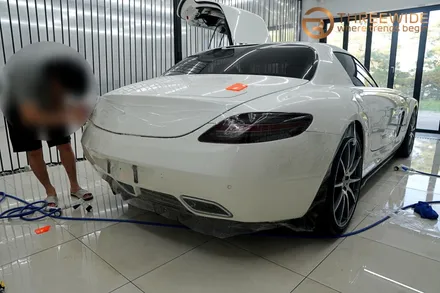 분당 벤츠 SLS, 오래된 PPF 황변이 생겼다면 이런 방법으로!? (#벤츠 #SLS #AMG #PPF제거 #광택 #분당 #판교) / 성남시 수정구 시흥동