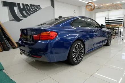 BMW THE 4, 글로스 다크 블루 메탈릭 에이버리 전체 랩핑 시공 (#분당 #판교 #420d) / 성남시 수정구 시흥동