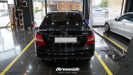 벤츠 c63 amg [사틴 블랙 전체랩핑] / 성남시 수정구 시흥동