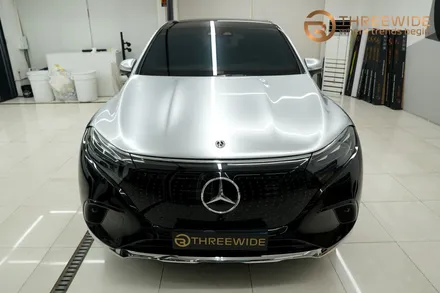 전기차 최상위 포식자, 벤츠 EQS SUV 실버 메탈릭 전체 랩핑 (#투톤랩핑 #실내PPF #분당 #판교) / 성남시 수정구 시흥동