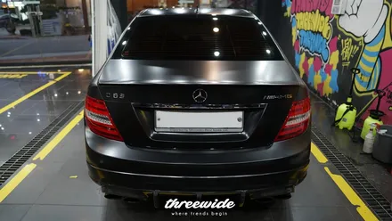 벤츠 c63 amg [사틴 블랙 전체랩핑] / 성남시 수정구 시흥동