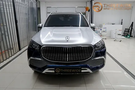 벤츠 마이바흐 GLS600, 네이비 & 실버 투톤 랩핑 시공기 (#분당 #판교 #코치라인) / 성남시 수정구 시흥동