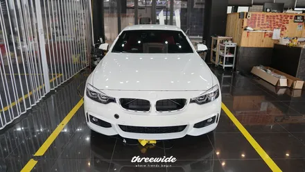 bmw 430i 컨버터블 [사틴화이트 홀로그램 전체랩핑] / 성남시 수정구 시흥동