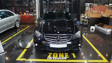 벤츠 c63 amg [사틴 블랙 전체랩핑] / 성남시 수정구 시흥동
