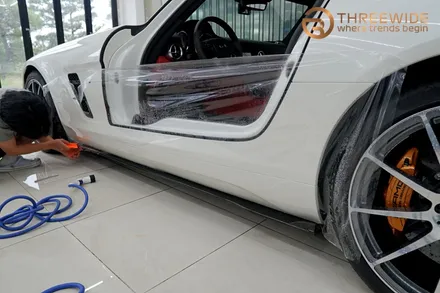 분당 벤츠 SLS, 오래된 PPF 황변이 생겼다면 이런 방법으로!? (#벤츠 #SLS #AMG #PPF제거 #광택 #분당 #판교) / 성남시 수정구 시흥동