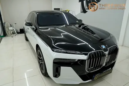 분당 BMW i7, 상단 투톤 고광택 투톤 랩핑 시공기 (#전체 #부분 #마이바흐룩 #판교 #코치라인) / 성남시 수정구 시흥동