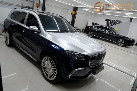 벤츠 마이바흐 GLS600, 네이비 & 실버 투톤 랩핑 시공기 (#분당 #판교 #코치라인) / 성남시 수정구 시흥동
