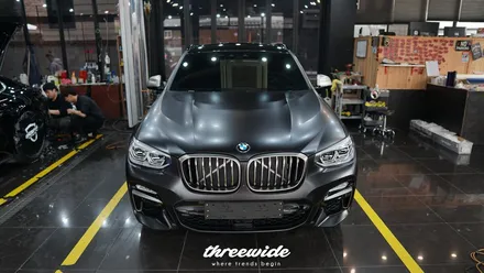 bmw x4 M40D [사틴 블랙 전체랩핑] / 성남시 수정구 시흥동