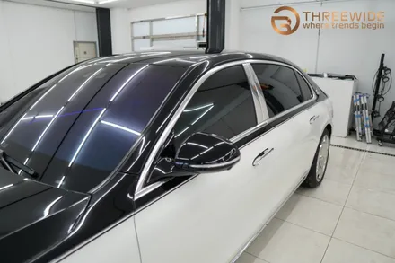 분당 벤츠 S580, 블랙 & 화이트 럭셔리 투톤 컬러 PPF 시공 (#전체랩핑 #부분랩핑 #코치라인 #판교) / 성남시 수정구 시흥동