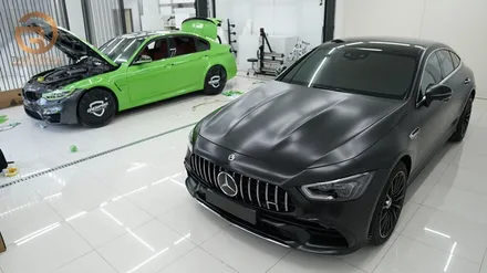 (분당 ppf) 벤츠 amg gt4door 사틴블랙 랩핑 / 성남시 수정구 시흥동