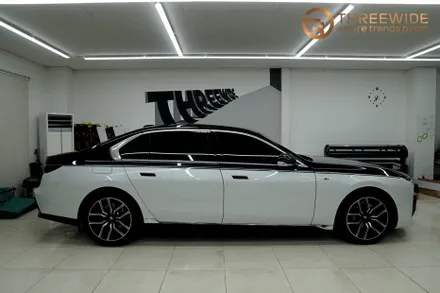분당 BMW i7, 상단 투톤 고광택 투톤 랩핑 시공기 (#전체 #부분 #마이바흐룩 #판교 #코치라인) / 성남시 수정구 시흥동