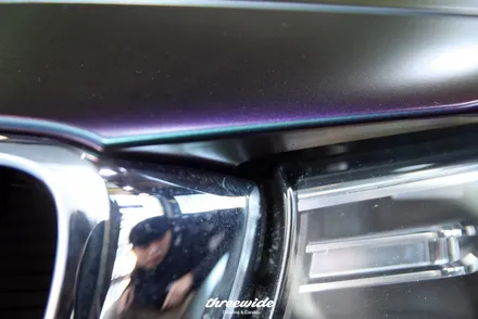 수원랩핑 쓰리와이드의 bmw 420d 카멜레온 전체랩핑 (satin lightingridge) / 성남시 수정구 시흥동