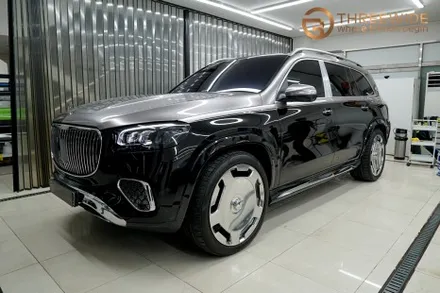 분당 벤츠 GLS 마이바흐 프리미엄 투톤 랩핑 시공기 (#분당 #판교 #실버 #고광도 #고광택 #코치라인 #PPF) / 성남시 수정구 시흥동