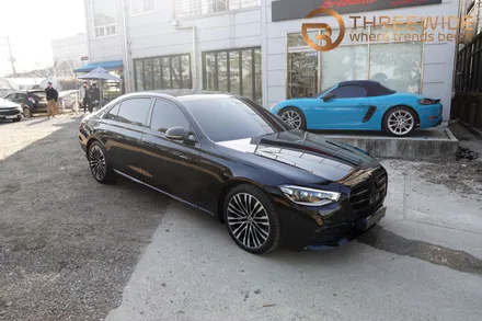 W223 S클래스 실내를 쓰리와이드 카본랩핑으로 순정 카본옵션처럼 만들었습니다. / 성남,판교,분당.강남