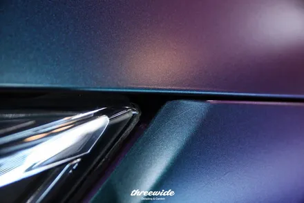 수원랩핑 쓰리와이드의 bmw 420d 카멜레온 전체랩핑 (satin lightingridge) / 성남시 수정구 시흥동