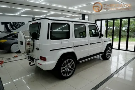 벤츠 G63 AMG, 화이트 컬러에게 가장 필요한 패키지 (#나이트패키지 #라이트필름 #크롬죽이기 #분당랩핑 #판교랩핑) / 성남시 수정구 시흥동