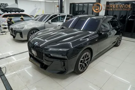 BMW i7, 럭셔리 대형 세단을 위한 블랙 크롬 딜리트 시공기! (#크롬죽이기 #크롬랩핑 #블랙랩핑 #분당 #판교) / 성남시 수정구 시흥동