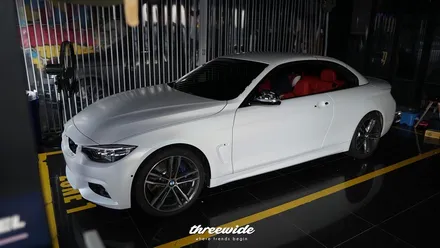 bmw 430i 컨버터블 [사틴화이트 홀로그램 전체랩핑] / 성남시 수정구 시흥동