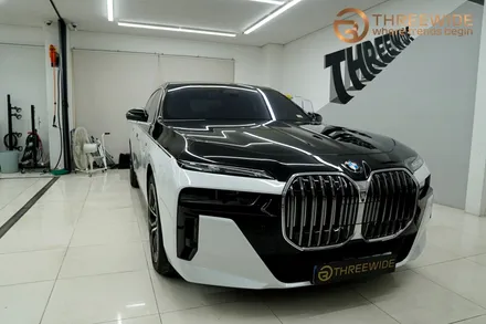 분당 BMW i7, 상단 투톤 고광택 투톤 랩핑 시공기 (#전체 #부분 #마이바흐룩 #판교 #코치라인) / 성남시 수정구 시흥동