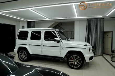 벤츠 G63 AMG, 화이트 컬러에게 가장 필요한 패키지 (#나이트패키지 #라이트필름 #크롬죽이기 #분당랩핑 #판교랩핑) / 성남시 수정구 시흥동