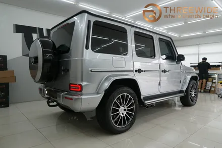 벤츠 G400D & G63AMG 도색같은 고광도 메탈릭실버로 전체랩핑 / 성남,판교,분당.강남