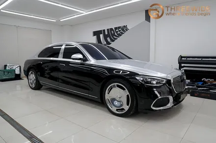 벤츠 마이바흐 S580, 도색처럼 깔끔한 투톤 랩핑 시공! (#듀오톤 #실버블랙 #분당 #판교) / 성남시 수정구 시흥동