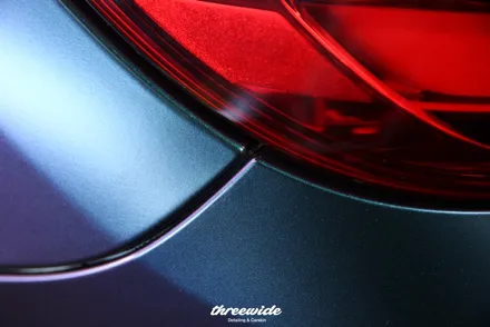 수원랩핑 쓰리와이드의 bmw 420d 카멜레온 전체랩핑 (satin lightingridge) / 성남시 수정구 시흥동