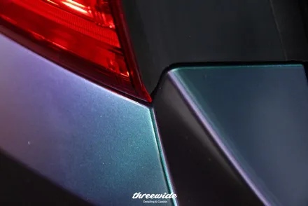 수원랩핑 쓰리와이드의 bmw 420d 카멜레온 전체랩핑 (satin lightingridge) / 성남시 수정구 시흥동