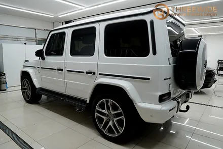 벤츠 G63 AMG, 화이트 컬러에게 가장 필요한 패키지 (#나이트패키지 #라이트필름 #크롬죽이기 #분당랩핑 #판교랩핑) / 성남시 수정구 시흥동