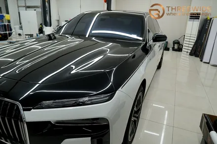 분당 BMW i7, 상단 투톤 고광택 투톤 랩핑 시공기 (#전체 #부분 #마이바흐룩 #판교 #코치라인) / 성남시 수정구 시흥동