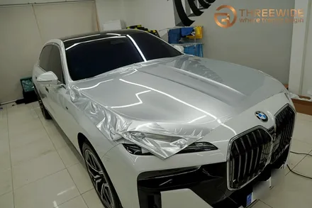 BMW i7(740) 투톤 랩핑, 은은한 순정 느낌 그대로 (#듀오톤 #메탈릭실버 #분당 #판교) / 성남시 수정구 시흥동