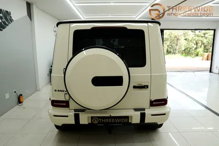 벤츠 G450d, 아이보리 고광택 랩핑부터 나이트 패키지 PPF까지 원스톱 시공! (#프론트PPF패키지 #실내카본필름 #윈드쉴드 #분당 #판교) / 성남시 수정구 시흥동