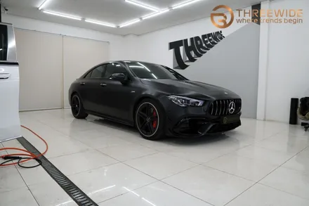 (분당 랩핑) 벤츠 CLA 45 AMG S 사틴블랙 전체랩핑 / 성남,판교,분당.강남