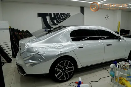 BMW i7(740) 투톤 랩핑, 은은한 순정 느낌 그대로 (#듀오톤 #메탈릭실버 #분당 #판교) / 성남시 수정구 시흥동