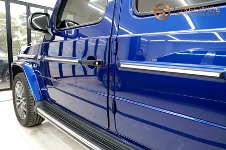 벤츠 G450d, 아이보리 고광택 랩핑부터 나이트 패키지 PPF까지 원스톱 시공! (#프론트PPF패키지 #실내카본필름 #윈드쉴드 #분당 #판교) / 성남시 수정구 시흥동