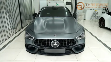 분당 크롬 죽이기 랩핑, 스포티함을 원한다면 이런 시공을 추천드려요! (#벤츠 #amg gt63 #무광카본 #크롬딜리트 #판교) / 성남,판교,분당.강남