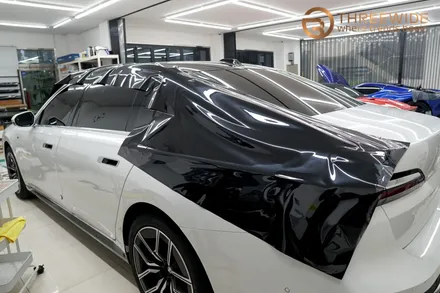 분당 BMW i7, 상단 투톤 고광택 투톤 랩핑 시공기 (#전체 #부분 #마이바흐룩 #판교 #코치라인) / 성남시 수정구 시흥동